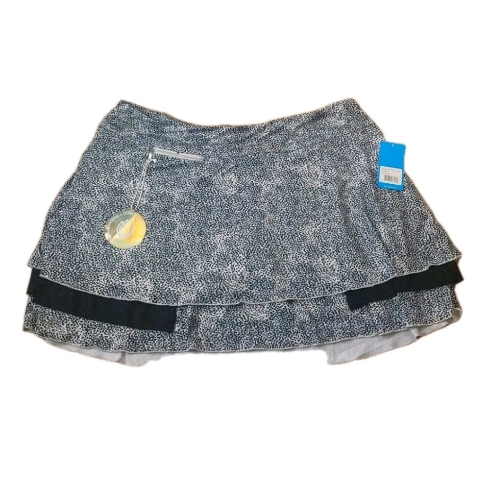 GG Blue Golf Court 18 Ruffle Tiered Athletic Skort Sz 3X Tennis Pickleball New